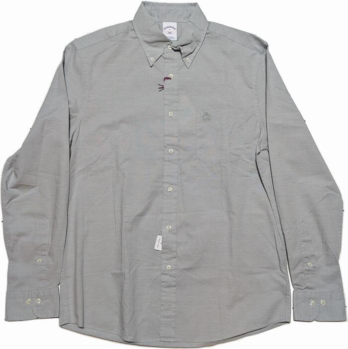 ブルックスブラザーズ 長袖 ワンポイント ボタンダウンシャツ プリント マルーン Brooks Brothers SHIRTS 011