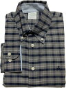 ブルックスブラザーズ 長袖 ワンポイント ボタンダウンシャツ チェック グレー 細身 カスタム Brooks Brothers SHIRTS 064