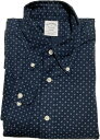 ブルックスブラザーズ 長袖 ボタンダウンシャツ プリント ネイビー Brooks Brothers SHIRTS 066