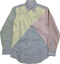 ブルックスブラザーズ 長袖 ボタンダウンシャツ クレージー ストライプ オックスフォード Brooks Brothers SHIRTS 073