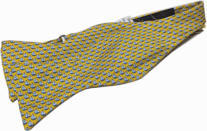Butterfly Tie - ブルックスブラザーズ アメリカ製 シルク ボウタイ 蝶ネクタイ イエロー メンズ Brooks Brothers necktie bowtie 160