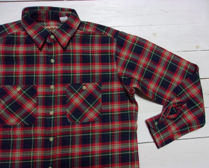 カムコ ヘビーコットン ネルシャツ 紺 ネイビー メンズ CAMCO COTTON FLANNEL SHIRTS 016