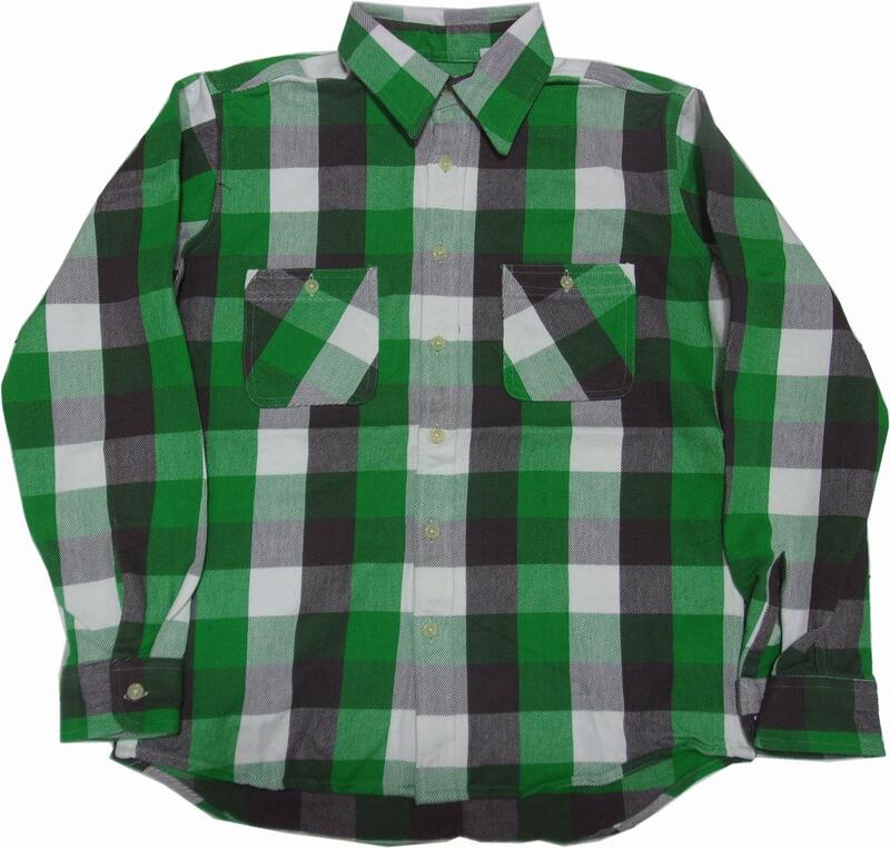 楽天SHUFFLE STOREカムコ ヘビーコットン ネルシャツ グリーン メンズ CAMCO COTTON FLANNEL SHIRTS 003