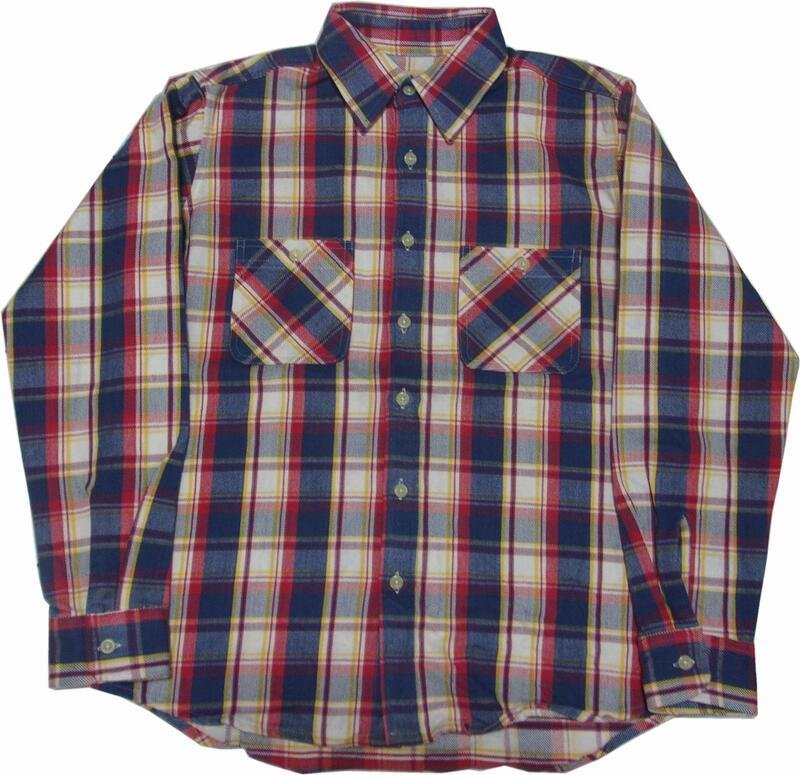 楽天SHUFFLE STOREカムコ ヘビーコットン ネルシャツ ブルー メンズ CAMCO COTTON FLANNEL SHIRTS 009