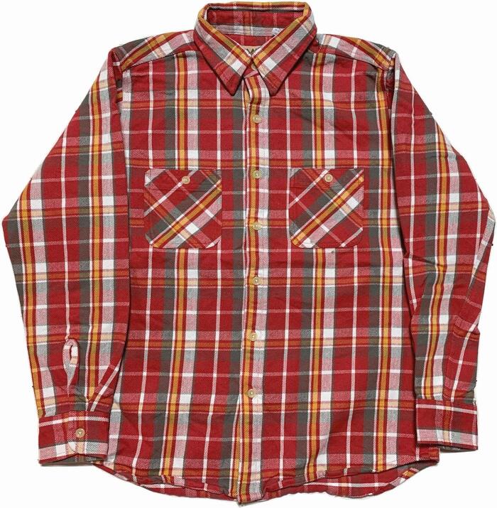 楽天SHUFFLE STOREカムコ ヘビーコットン ネルシャツ レッド メンズ CAMCO COTTON FLANNEL SHIRTS 025