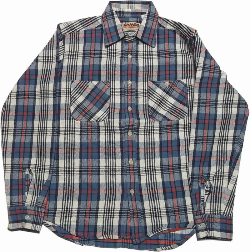 カムコ ヘビーコットン ネルシャツ ブルー メンズ CAMCO COTTON FLANNEL SHIRTS 023