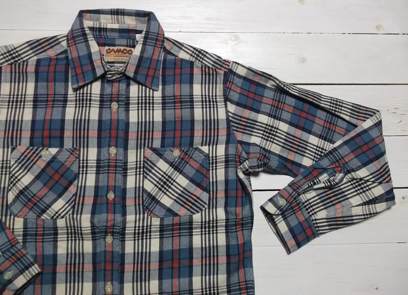 カムコ ヘビーコットン ネルシャツ ブルー メンズ CAMCO COTTON FLANNEL SHIRTS 023