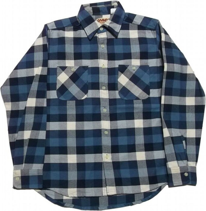 カムコ ヘビーコットン ネルシャツ ブルー メンズ CAMCO COTTON FLANNEL SHIRTS 022