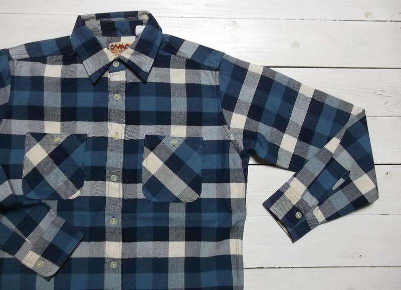 カムコ ヘビーコットン ネルシャツ ブルー メンズ CAMCO COTTON FLANNEL SHIRTS 022