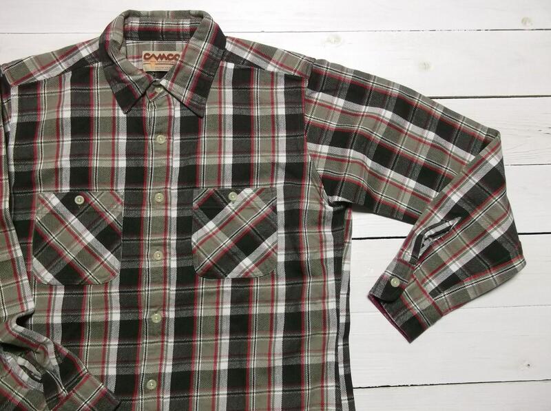 カムコ ヘビーコットン ネルシャツ グレイ メンズ CAMCO COTTON FLANNEL SHIRTS 035