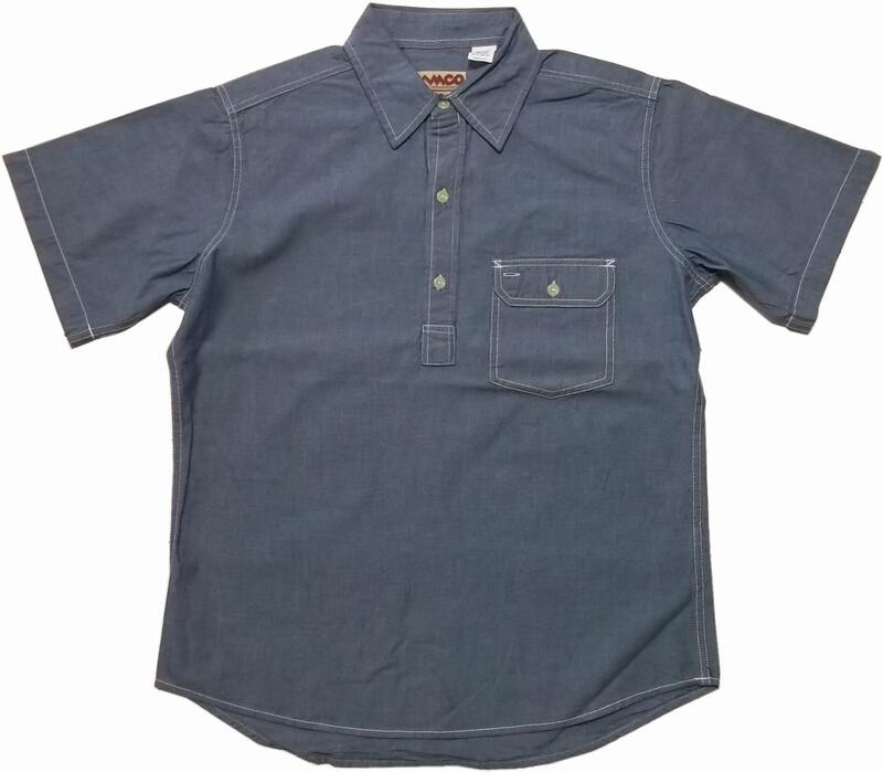 カムコ 半袖 プルオーバー シャンブレーシャツ メンズ CAMCO CHAMBRAY SHITRS 032