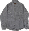 カムコ 長袖 ヒッコリーストライプシャツ ネイビー メンズ CAMCO HICKORY STRIPE SHITRS 026