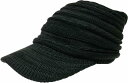 ツバ付き ニットキャップ ブラック グレー KNIT CAP 009