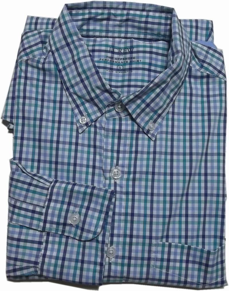 ジェイクルー 長袖 ボタンダウンシャツ チェック ブルー メンズ J.CREW BD SHIRTS 