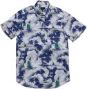 ジェイクルー 半袖 プリント ボタンダウン アロハシャツ プルオーバー ブルー メンズ J.CREW ALOHA SHIRTS 017