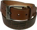 マーティンディングマン アメリカ製 本革 レザーベルト 型押し ブラウン メンズ MARTIN DINGMAN LEATHER BELT MADE IN USA 008