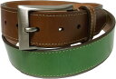 マーティンディングマン アメリカ製 本革 レザーベルト グリーン メンズ MARTIN DINGMAN LEATHER BELT MADE IN USA 005