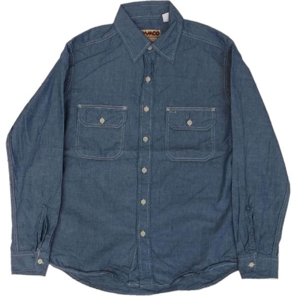 楽天SHUFFLE STOREカムコ 長袖 シャンブレーシャツ ブルー メンズ CAMCO CHAMBRAY SHITRS 011