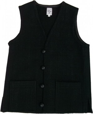 オルテガ チマヨベスト 別注 黒 無地 ブラック メンズ ORTEGA'S HAND MADE CHIMAYO VEST BLACK 002