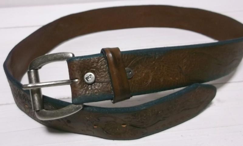 ウィルレザーグッズ 本革製 レザーベルト ブラウン メンズ WILL LEATHER GOODS LEATHER BELT 003
