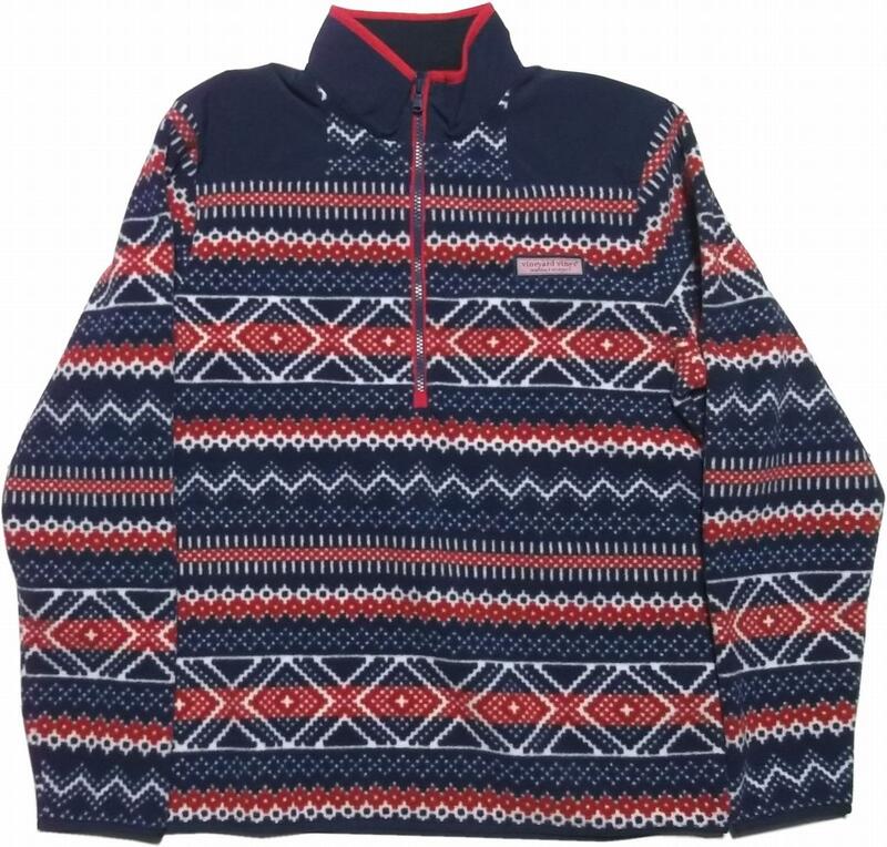 ヴィニヤードヴァインズ プルオーバー フリース ブルー メンズ vineyard vines FLEECE 001