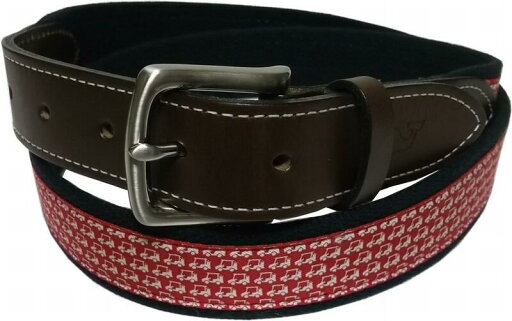 ヴィニヤードヴァインズ アメリカ製 本革レザー×キャンバスベルト レッド メンズ vineyard vines BELT MADE IN USA 051 ヴィニヤードヴァインズ アメリカ製 本革レザー×キャンバスベルト レッド メンズ vineyard vines BELT MADE IN USA 051