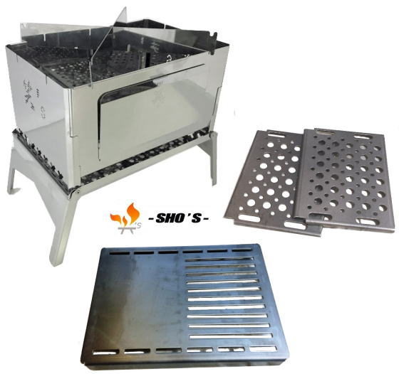 【 笑's 】『B-GO』スターターセット・グリル本体・グリルプレート・ロストル の3点SET