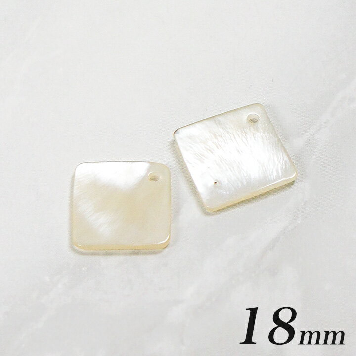 ＼初夏バザ／シェルパーツ 角 1穴 18mm ハマー 2ヶ | ビーズ パーツ アクセサリー シェル 貝 小さめ 夏 春 マリン