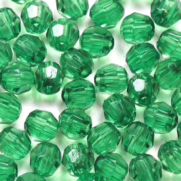 アクリルビーズ タワラ型 エメラルド 3mm 4mm ｜ビーズ アクリルビーズ ソロバン アクセサリー 手作り 手芸 トーカイ ビーズ