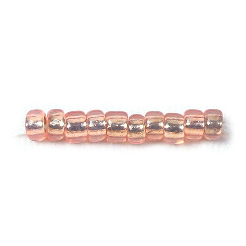 Glass Beads - ビーズ グラスビーズ 丸特小 銀メッキ着色／2111乳白薄橙 【メール便可】｜ビーズ｜パーツ｜グラスビーズ｜特小｜