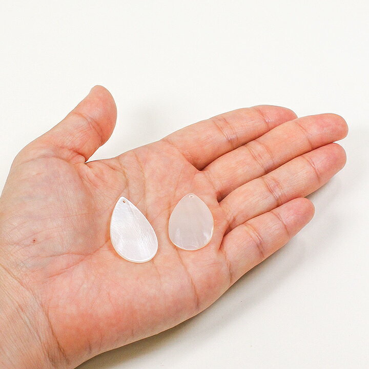 シェルパーツ しずく 1穴 30mm ハマー 2ヶ | ビーズ パーツ アクセサリー シェル ...