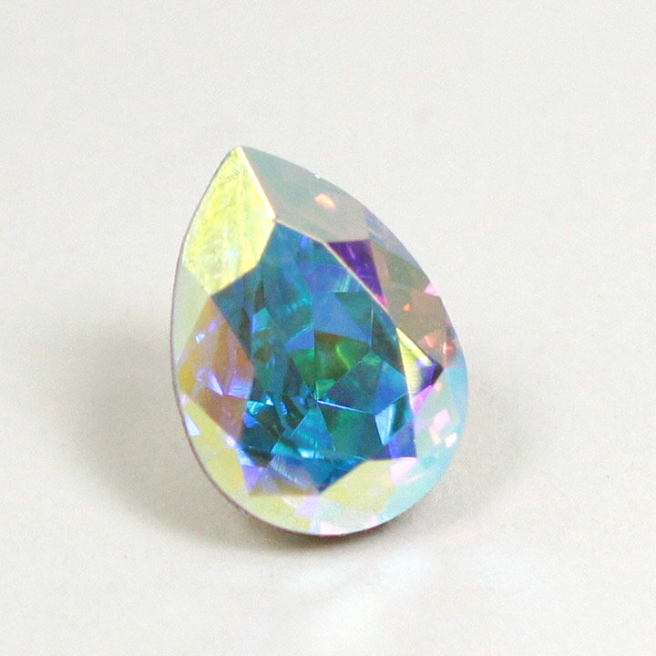 スワロフスキー #4320 8×6 クリスタルAB 2ヶ | スワロ 4320 パーツ しずく型 8×6mm レジン ハンドメイド アクセサリー 手芸 トーカイ クリスタルAB