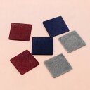 メタルフロッキーパーツ 四角プレート 1穴 20×20mm | 秋冬アクセサリーSF パーツ フロッキービーズ ベロア ベルベット フロッキー メタル 秋 冬 ...