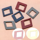 【在庫限り】【新色追加】メタルカラーコートパーツ くりぬき角(サンド加工) 1穴 24mm | 秋冬アクセサリーSF パーツ メタル マットカラー マット つや...