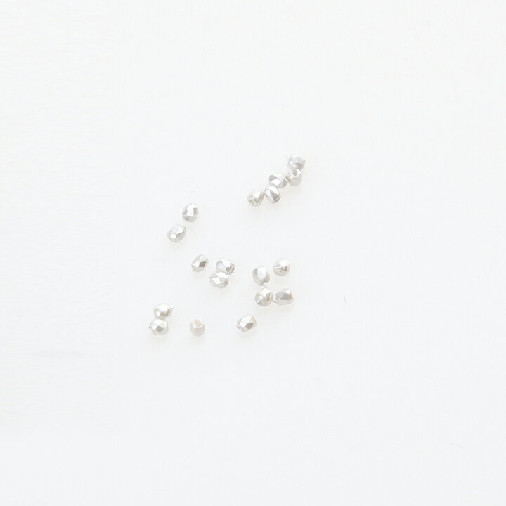 【在庫限り】チェコビーズ ファイヤーポリッシュ 2mm パール グレー 20個入