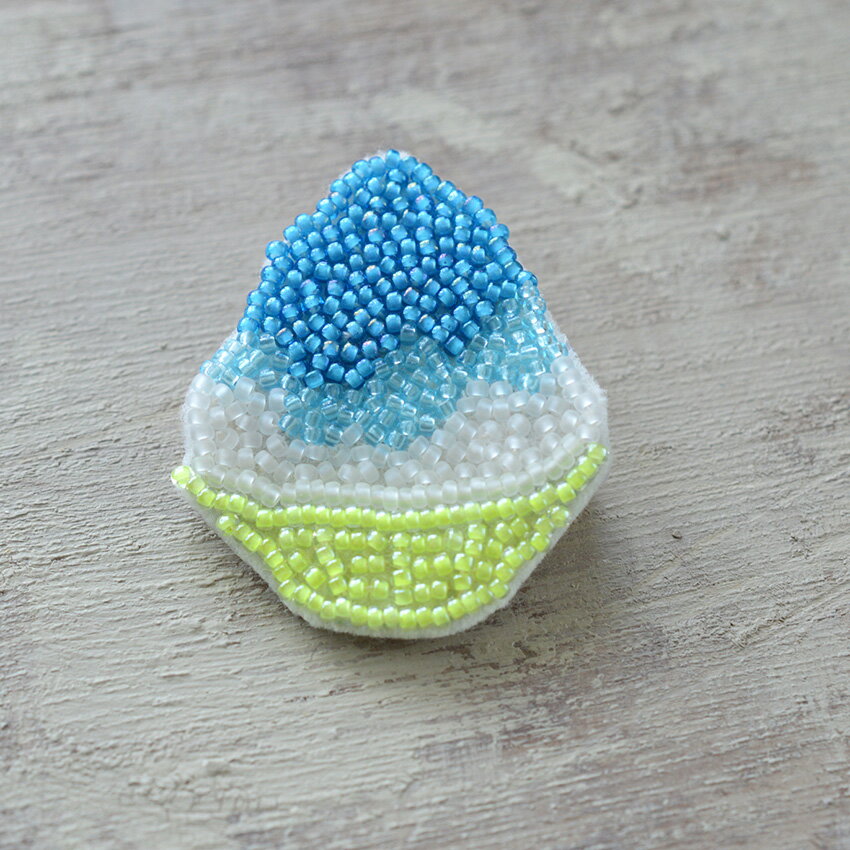 Harapeko BROOCH かき氷 ブルーハワイ HCA20//9 | はらぺこブローチキット ビーズ...
