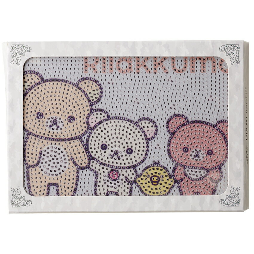 ダイヤモンドフィックス キット リラックマ NEW BASIC RILAKKUMA DF2L-RK005／12.7×17.8cm | 東京交易 ダイアモンド アート ビーズ 刺繍 ビーズキット ビーズキャンバスアート 貼り付け インテリア フレーム