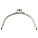 バッグマイスター 差し込み口金 丸型 12cm 片カン付 ニッケル(N) | バッグ マイスター 12×6cm シルバー 銀 レプレ
