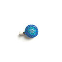 シリコングルー キット コサージュクリップ ブルー 直径3cm ヘアクリップ アクセサリー キラキラ | グルージュエル 1:1混合硬化 簡単 安全 ホビー 粘土細工