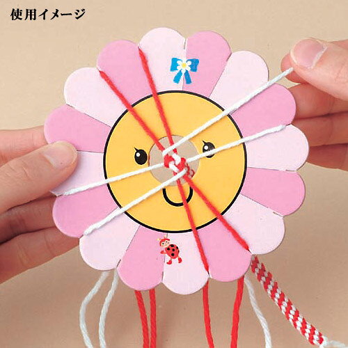 ミサンガ はなちゃんの組ひもカード | 組紐 クラフト コード手芸 ハンドメイド shugale-10029898 手芸材料の通信販売 シュゲール サンプル画像2
