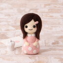 ハマナカ フェルト羊毛でつくる かわいいおんなのこ 黒髪のおんなのこ H441-598/樹 miki | 羊毛キット ニードルフェルト フェルティング 羊毛フェルト 人形 女の子 可愛い ミキ