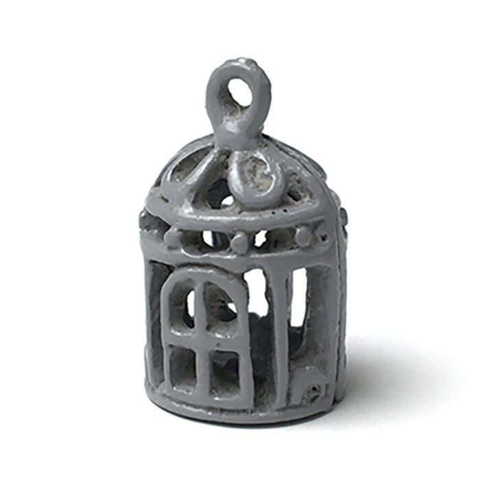 エルベール ミニチュアパーツ 鳥かごグレー MIT-666 金属製 | ミニチュア インテリア 鳥カゴ 小物 雑貨..