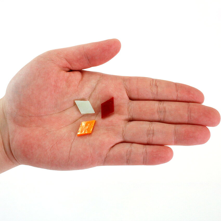 手芸材料の通信販売 シュゲールのモザイクガラス 菱形 ミックス 1.2×1.8cm 約50g入 | モザイクタイル モザイククラフト モザイクアート ひし形 12×18mm タイル ガラス｜アングル3