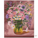 ダイヤモンドフィックス キット オータムフラワーズ 10-3297 ／ 30×40cm 秋の花 | 東京交易 ダイアモンドフィックス ビーズキット ビーズキャンバスアート 貼り付け インテリア フレーム 刺繍キット ダイヤモンド アート