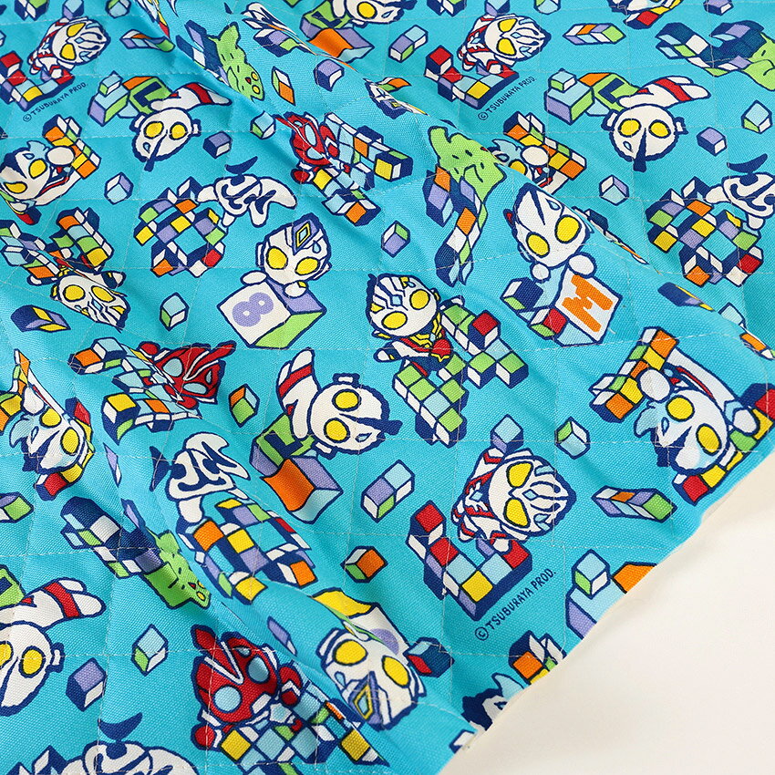 M78 ウルトラマン ブロック柄 オックスキルト 50cm単位 切売り 切り売り 生地 布 布地 キルティング かっこいい キャラクター 入園 入学 女の子 男の子 厚手 丈夫 かわいい 新学期 通園 通学 グッズ