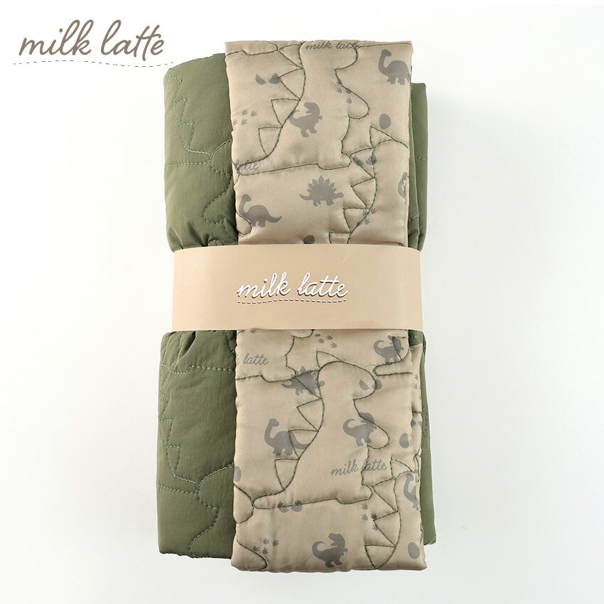 milk latte デザインキルト ダイナソー 50cm カットクロス | 生地 布 布地 はぎれ カット布 ミルクラテ きょうりゅう 恐竜 キルティング キルティング生地 リバーシブル 入園 入学 新学期 女の子 男の子 厚手 丈夫