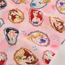 ディズニープリンセス フレーム柄 オックス 50cm単位 | 切売り 切り売り 生地 布 布地 コットン100% Disney キャラクター ディズニー プリン...