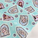 ディズニー アナと雪の女王 ガラス柄 オックス 50cm単位 | 切売り 切り売り 生地 布 布地 コットン100% Disney キャラクター アナ雪 雪の結...