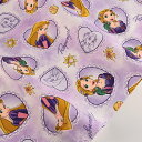 ディズニー ラプンツェル ハート柄 オックス 50cm単位 | 切売り 切り売り 生地 布 布地 コットン100% Disney キャラクター 塔の上のラプンツ...