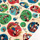 ディズニー ミッキー&ミニー レトロ柄 オックスキルト 50cm単位 | 切売り 切り売り 生地 布 布地 ミッキーマウス ミニーマウス Disney かわいい...